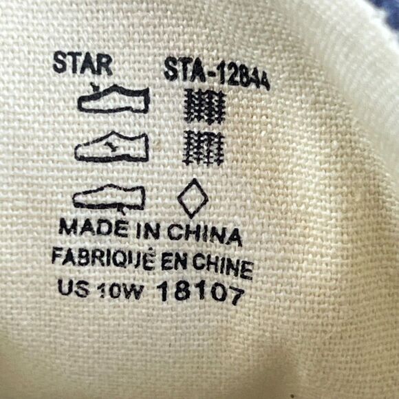 Womens Taos Star Blue Denim‎ Casual Comfort Lace Up Sneakers Shoes Size 10 W GUC - Picture 9 of 9